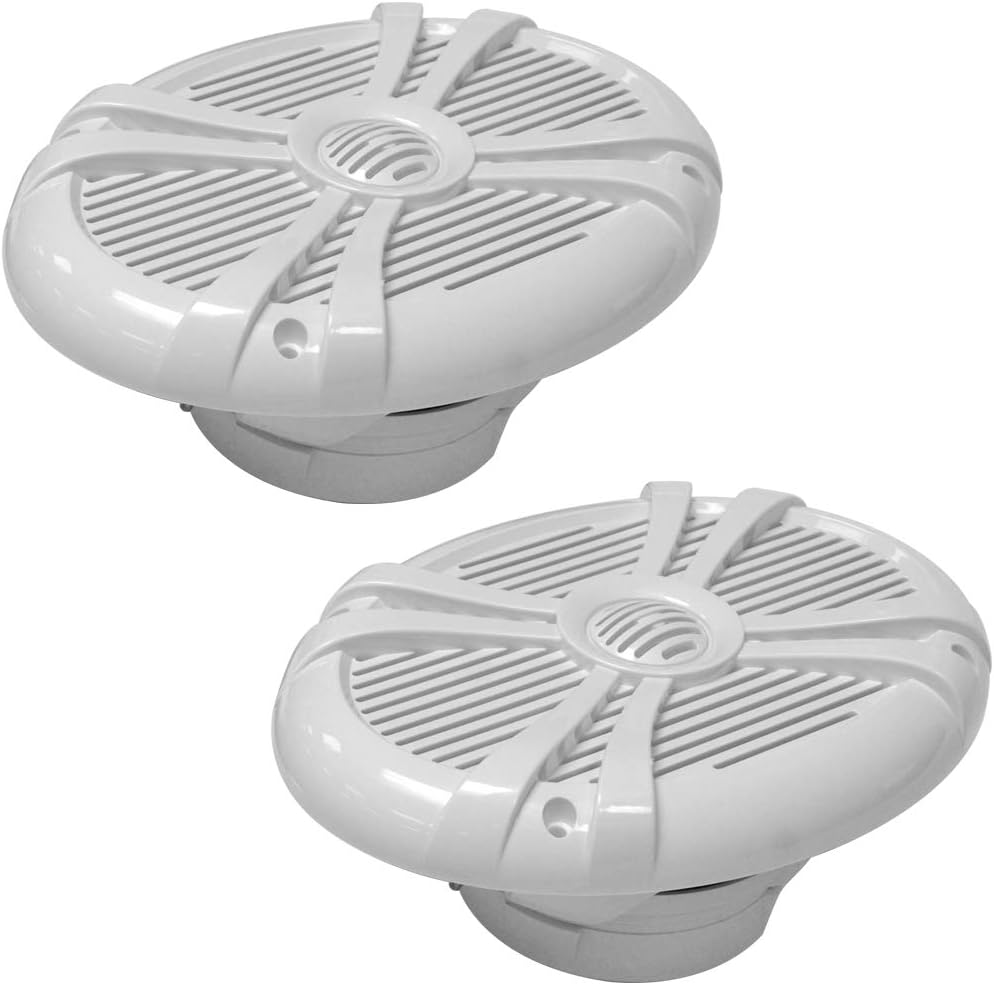 Seismic Audio - SA-MS69W - Pair of 500 Watt White 6x9 Inch 2-Way Waterproof Boat/Marine Speakers - 1000 Watt Marine Speaker System