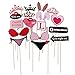 PBPBOX Bachelorette Photo Booth Props 61 Piece Party Accessories Girls Night Out Game