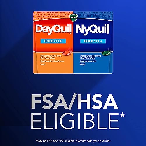 Vicks DayQuil and NyQuil Combo Pack, Cold & Flu Medicine, Powerful