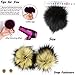 Dr Nezix DIY 12pcs Faux Fox Fur Fluffy Pompom Ball with Press Button/Snap Fastener for Hats Shoes Scarves Bag Charms Accessories (EK)
