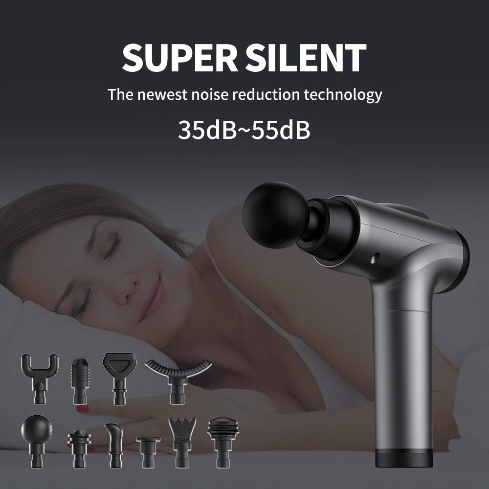 Massage Gun Deep Tissue, Handheld Electric Muscle Massager, High Intensity Percussion Massage Device for Pain Relief with 10 Attachments & 30 Speed: Health & Personal Care