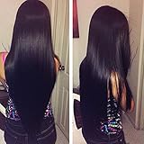 OYM HAIR Brazilian Straight Hair 4 Bundles 100% Unprocessed Virgin Human Hair Extensions Silky Straight Weave Natural Color