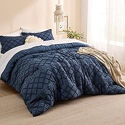Bedsure Twin/Twin XL Comforter Set - Navy Blue Boho