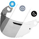 VAS-V MAX Vision Photochromic Shield Visor for Corsair-X, Signet-X, Quantum-X, DT-X, Defiant-X, Regent-X Motorcycle Helmets (Photochromic [Clear/Smoke])