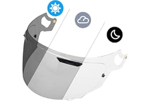 PUENTEMYS VAS-V MAX Vision Photochromic Shield Visor for Corsair-X, Signet-X, Quantum-X, DT-X, Defiant-X, Regent-X Motorcycle Helmets (Photochromic [Clear/Smoke])