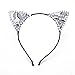 Glitter Cat Ears Headbands for Girl – AWAYTR 6Pcs Rhinestone Kitty Cats Hair Hoop Lace Cat Ears Hairband Hair Accessories for Girls (6PC)