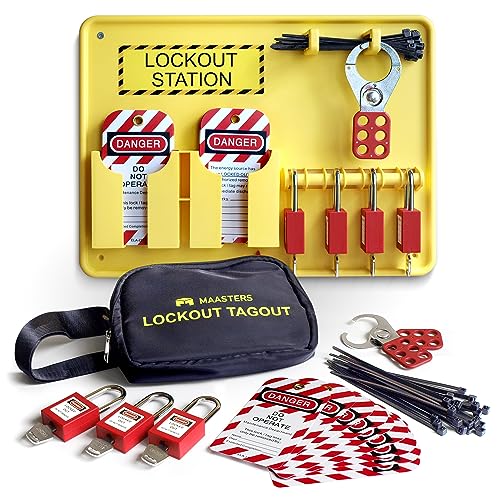 Maasters 30 Components Lockout Tagout Station - ANSI Approved Lockout ...