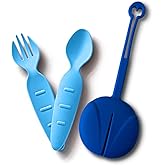 Little Things Kids Utensil Set with Case – BPA-Free Fork & Spoon – Reusable, Dishwasher Safe Travel Cutlery for School, Lunchboxes, Daycare & On-the-Go (Blue)