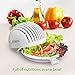 Salad Slicer Bowl – Nosiva Vegetable Chopper Fruit Cutter, Chop Slice Vegetables Fruits in Seconds, Salad Spinner with Container, Great Helper of Making Salad for Home Kitchen, White