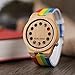 BOBO BIRD A01 Mens Bamboo Wooden Watch Colorful Band Special 10 Holes Dial Design