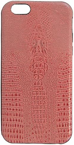 Apple iPhone Crocodile Skin Case, kasima Crocodile Alligator Skin Luxury PU Leather Protective Case Cover (iPhone 5/5S Pink)