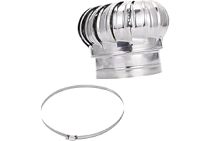 Generic Roof Roof Vent Turbines Weatherproof Round Easy Installation Wind Turbines Exhaust Vent for Houses Garden Factory, 11