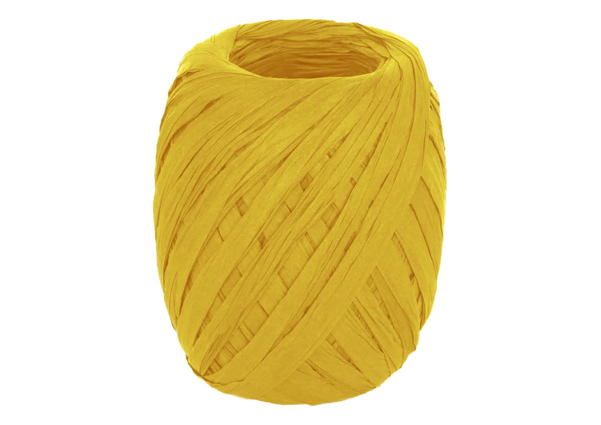 INNSPIRO 4mm x 30m Yellow Paper Raffia Raffia for Crafts, Gifts and Decorations