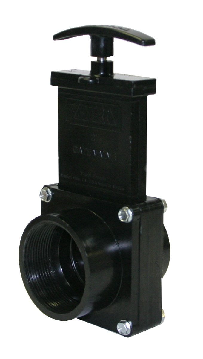 Valterra 7210 ABS Gate Valve, Black, 2" FPT x Spig