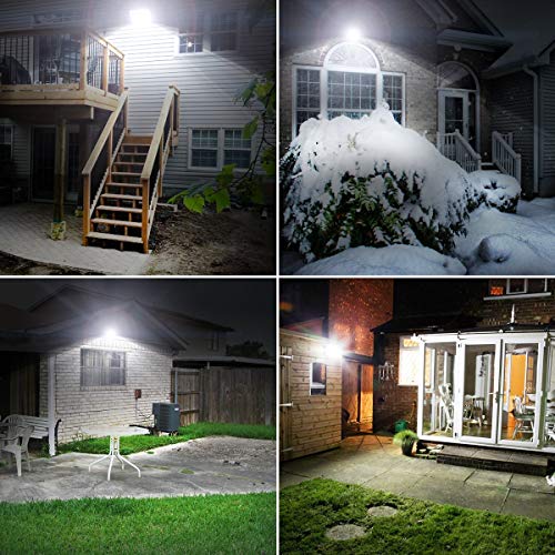 Olafus 60W 2 Pack Dusk to Dawn LED Security Lights with Photocell, 6000LM Outdoor Security Flood Light with Knuckle Mount (300W Equiv.), IP66 Waterproof 5000K Daylight Yard Light for Area Lighting