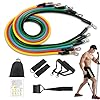 Johiux-11-Pack-Resistance-Bands-Set-Portable-Home-Gym-Accessories-Including-5-Stackable-Exercise-Bands-with-Handles-Perfect-for-Resistance-Training-Physical-Therapy-Home-Workout-Yoga-Pilates Johiux 11 Pack Resistance Bands Set, Portable Home Gym Accessories Including 5 Stackable Exercise Bands with Handles Perfect for Resistance Training, Physical Therapy, Home Workout, Yoga, Pilates