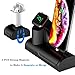 3 in 1 Stand for Apple Watch iPhone AirPods Holder Docking Station Dock Silicone Support for iWatch 4/3/2/1/ AirPods/iPhone XR/XS /8/8 Plus/ 7/7 Plus Black (3 in 1 Stand)