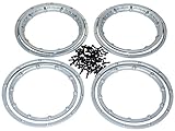 HPI Baja 5b SS * SILVER FRONT & REAR INNER & OUTER WHEEL BEADLOCKS & SCREWS *