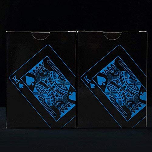 Carte da gioco in PVC impermeabile, carte da poker classiche o per trucchi e spettacoli di magia, per uso interno ed esterno, colore: completamente nero