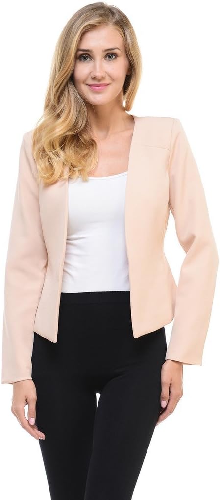 Women’s Candy Color Tailored Fit Open Suit Jacket Blazer