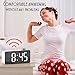 X Ykoki Alarm Clock – Digital Clock LED Display – Time Snooze Temperature Brightness Dimmer – Desk Clock Kids Heavy Sleepers Adults – Modern Alarm Clocks Bedrooms Bedside Home Battery Clock (White)