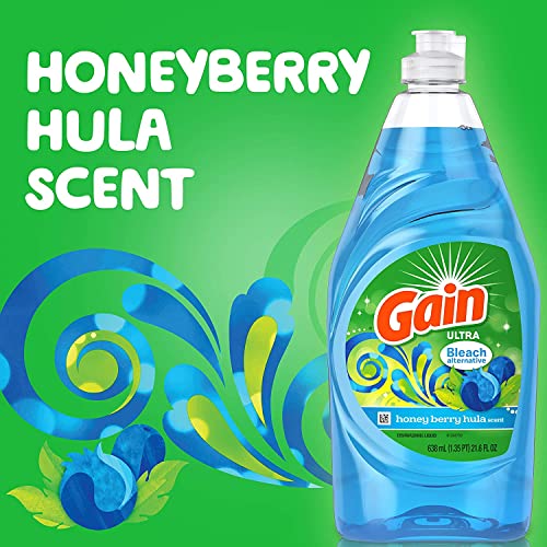 Gain Ultra Bleach Alternative Dishwashing Liquid Dish Soap, Honey Berry