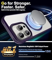 SUCGLES for iPhone 15 Pro Max Case with MagSafe