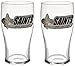 Great American Products NFL Pub Glass Set (2-Piece), 20-Ounce, Clear Glass
