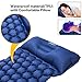 omzer Ultralight Sleeping Pad, Compact for Backpacking Hiking Camping Hammocks with Attached Pillow,Inflatable Sleeping Air Mattress Pad Durable and Lightweight Fit Adults Kids