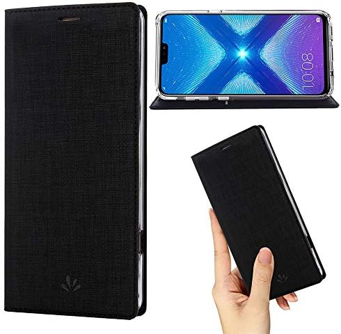 weier Flip Case for Huawei Honor 8X Max,Premium Thin Case Wallet with Card Holder Stand Design Clear TPU Bumper Full Body Protective Leather phone Cover for Huawei Honor 8X Max (Honor 8X Max, Black)