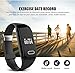 Kassica Waterproof Health Fitness Tracker with Heart Rate monitor Activity Smart Bracelet Wireless Wristbands Bluetooth Smart Watch Pedometer for IOS Android SmartPhone IPAD/Iphone (Black)