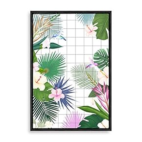 Framed Canvas Home Artwork Decoration Nordic Style Plant Canvas Wall Art for Living Room, Bedroom - 16x24 inches