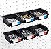 Right Arrange Pegboard Bins - 6 Pack Black - Hooks to Any Peg Board - Organize Hardware, Accessories, Attachments, Workbench, Garage Storage, Craft Room, Tool Shed, Hobby Supplies, Small Parts