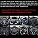 ZATOOTO D Shaped Steering Wheel Cover - Leather Flat Bottom Black Blue D Cutting Steering Wheel Cover Women's Men's Universal 15 Inch Breathable Massage Non Slip Design For Better Grip 131D Black Blue