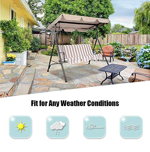 SXMY Ersatzdach Ersatz Bezug Sonnendach Schaukel Dach Ersatzdach Gartenschaukel Innenhof Schaukel Deckenabdeckung – Bild 6