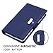 iPhone 7 Plus Case, Detachable Magnetic Large Storage Premium PU Leather Slim Folio Case Cover Holder Wallet Case for Apple iPhone 7 Plus with [KickStand][12 Card Slots] (Navy Blue)