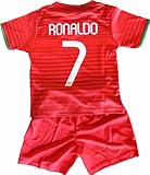 2014 Cristiano Ronaldo Home Portugal Football Soccer Kids Jersey & Short