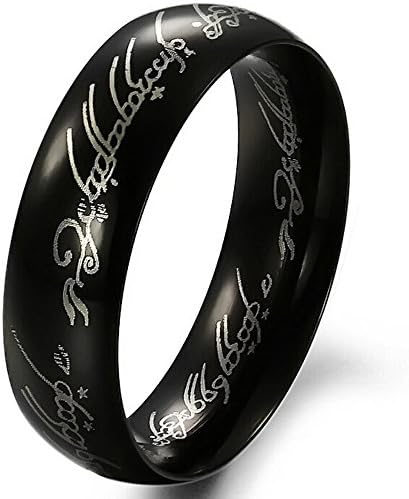 Navifoce Titanium Stainless Steel Fashion Black Lord-ring King's Rings (8)