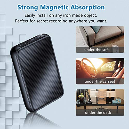 Digital Voice Recorder, 8000mh Power Bank Up to 60 Days Continuous Recording Device, 32GB Voice Activated Recorder, Functional Portable Charging Device, 500 Days Standby | Built-in Strong Magnet