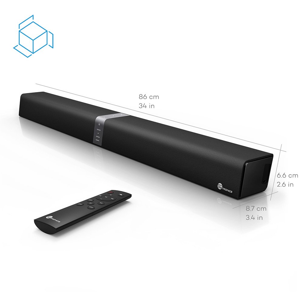 TaoTronics Sound Bar, 34Inch Soundbar (Upgraded Sound Quality, Deep
