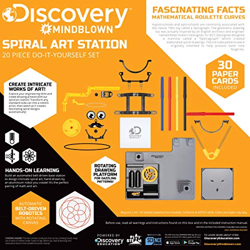 Discovery Mindblown Robot Spiral Art Station Kit with Multicolor Markers