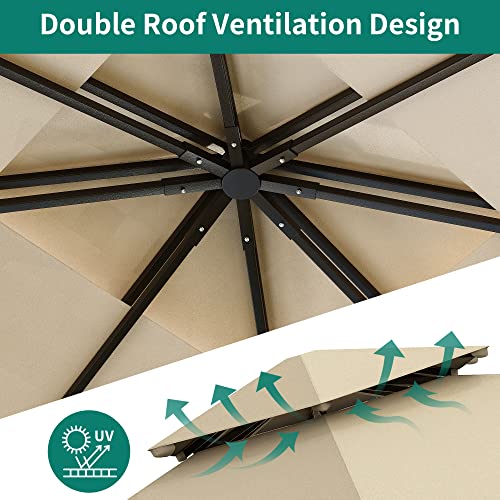 YITAHOME 10x12ft Gazebo Review: Double-Roof Canopy with Curtains & Netting image 21