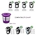Maxware 6 Reusable Refillable Coffee Filters For Keurig Family 2.0 and 1.0 Brewers Fits K200, K300/K350/K360,K450/K460, K500/K550/K560 (Purple, 6)