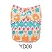 ALVABABY New Printed Design Reuseable Washable Pocket Cloth Diaper Nappy + 2 Inserts YD06