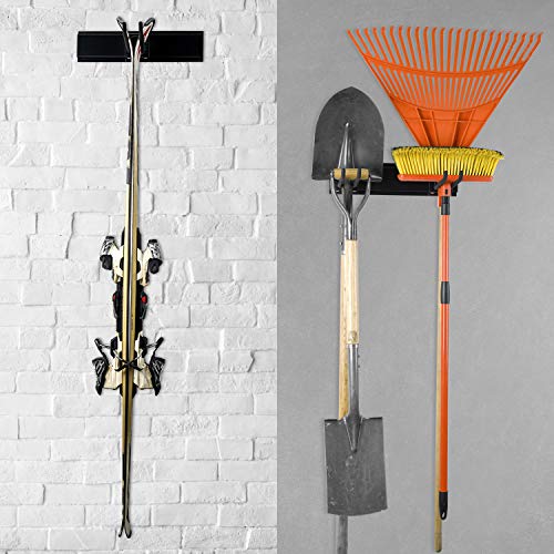 Wall Mount Storage Rack System Garage Hooks (2 Double Hanger, Small Set) - Thumbnail 6