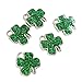 30 Pcs Lucky Four-Leaf Clover Charm Pendant Enamel Sequins Dangle Gold Plated Heart-Shaped Dainty Ornament for Necklace Bracelet Ankle Earring Jewelry DIY Making
