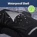 TrailHeads Mens Running Gloves Touchscreen Fingers & Convertible Waterproof Mitten Shell - for Winter, Reflective, Warm