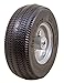 Marathon 00090 Flat-Free 2.80/2.50-4 Tire and Wheel Assembly, 3” Centered Hub, 3/4” Ball Bearings, Replacement Tire for Casters, Utility Carts and Other Equipment, Easy Install Assembly