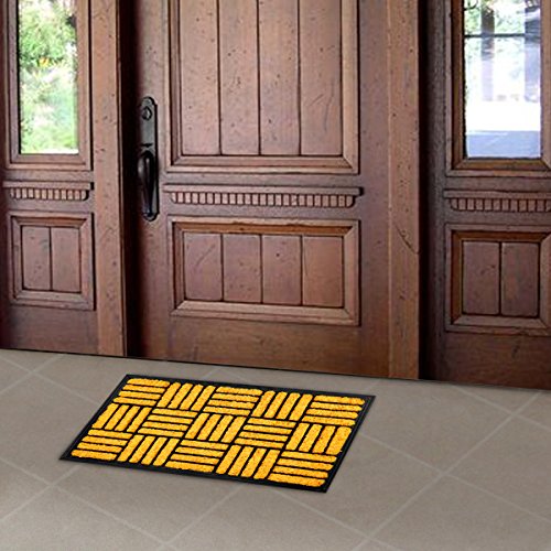 Envelor Home and Garden Outdoor Doormat Welcome Mat Outdoor Rugs Non Slip Front Door Mats Coir Doormat Shoes Scraper Outdoor Entryway Rug Patio Porch (18 x 30, Criss Cross)