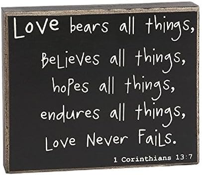 Love Never Fails Box Sign.